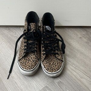 Vans Leopard Print High-Top Sneakers
